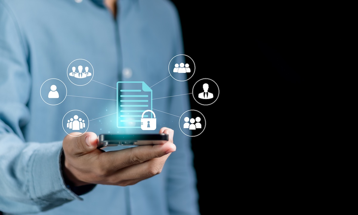 Document management with secure access, enterprise information management system (DMS), file access information, enterprise document sharing.